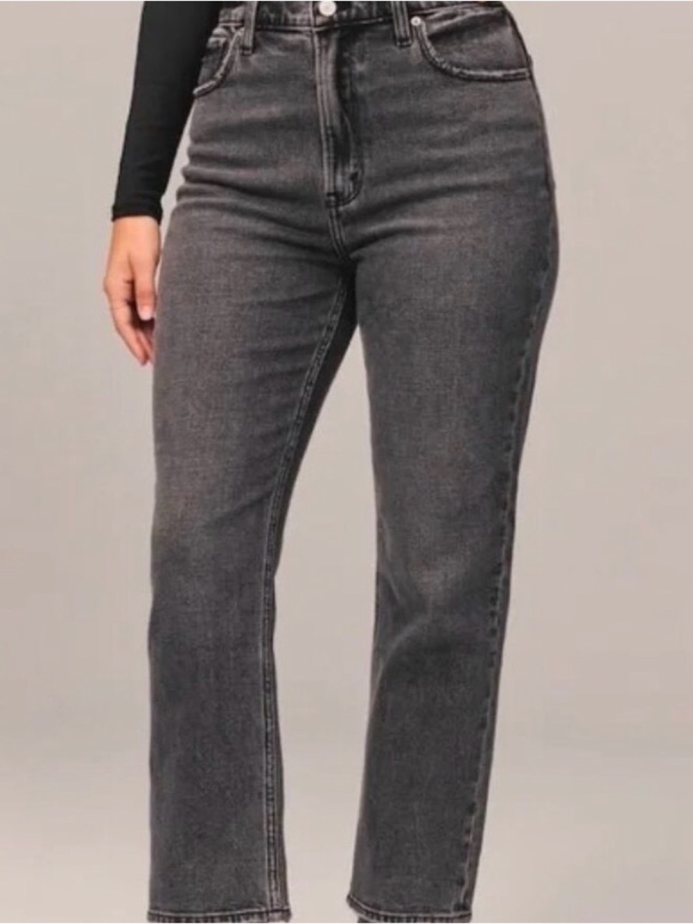 Abercrombie Ankle Straight Ultra High Rise (Long)